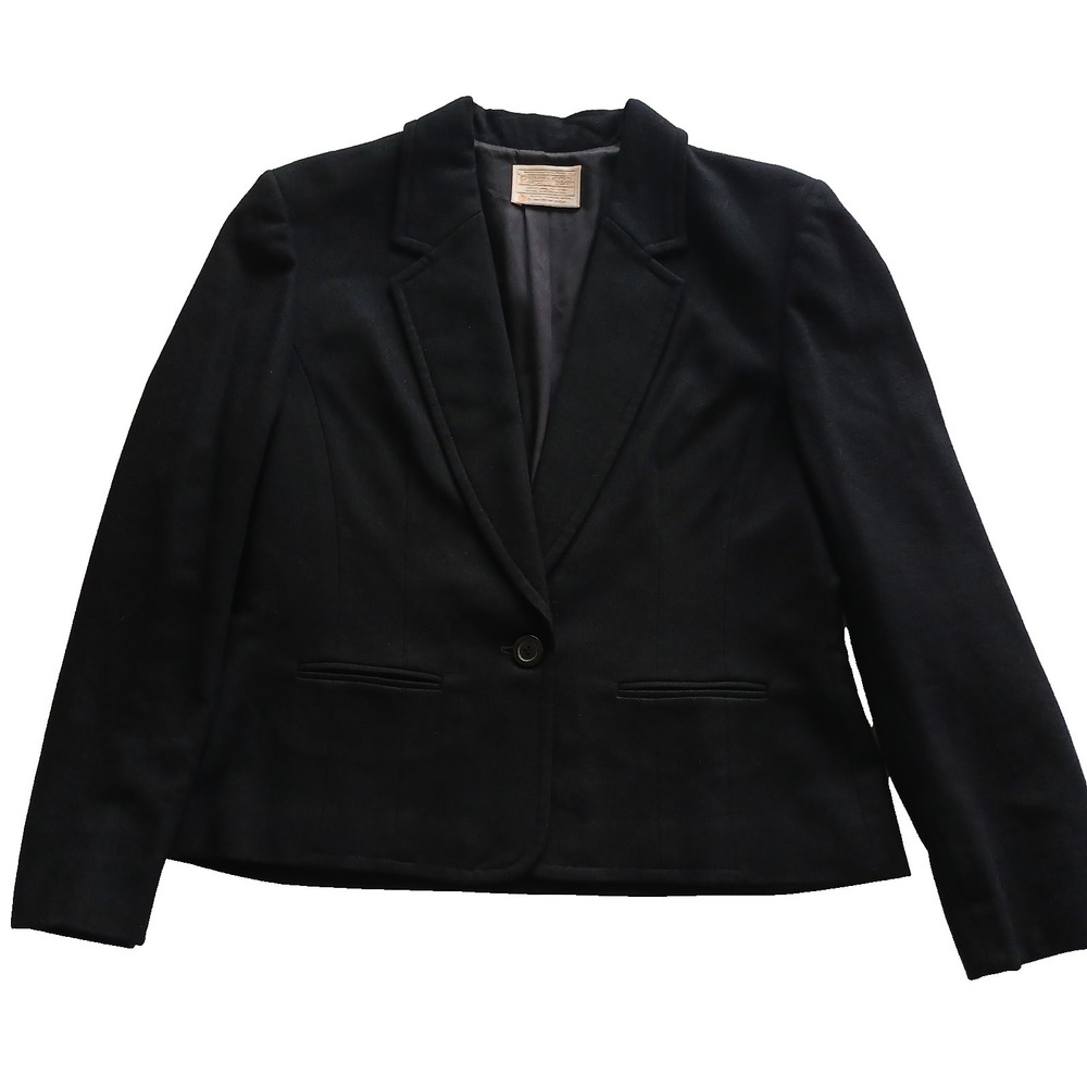 Pendleton Virgin Wool Black Blazer Jacket Women's Size 10